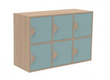 meuble 6 casiers avec portes horizontal K'briol